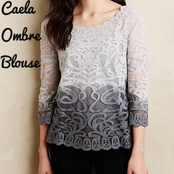 Anthropologie Meadow Rue Ombré Caela Top - Picture 3 of 10